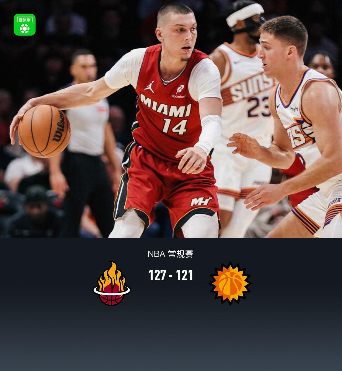 开云官网-热火127-121拒绝太阳逆转,阿德巴约29+9,鲍威尔27分